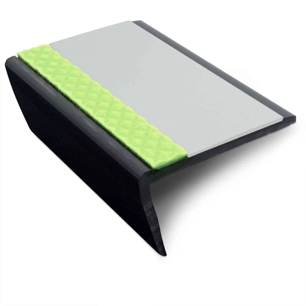 Heavy Duty PVC Non Slip Tredsafe 63mm × 35mm Hard Nose Commercial Stair Nosing