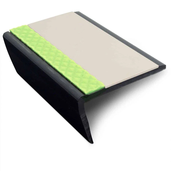 Heavy Duty PVC Non Slip Tredsafe 63mm × 35mm Hard Nose Commercial Stair Nosing