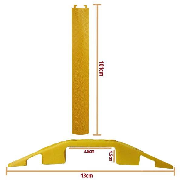 Highly Durable Yellow Plastic Cable Covers