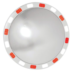 Modern Round Mirror with Reflective Border