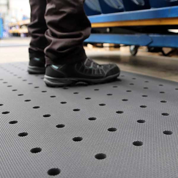 Commercial Hygienic Mat with Holes & Anti-Fatigue Design