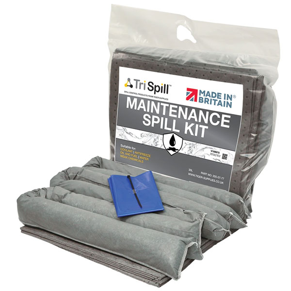 Maintenance Spill Kit Clip Top Bag Disposable Spillage Kit