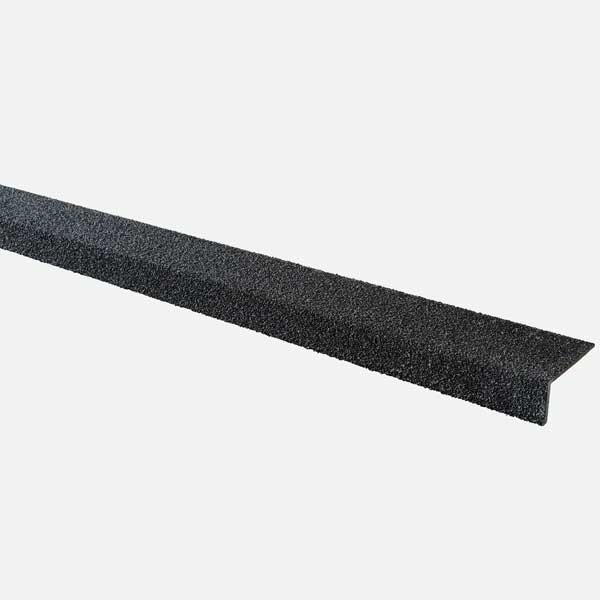 Medium Grit GRP Stair Nosing Cover 70mm x 30mm Non Slip Black