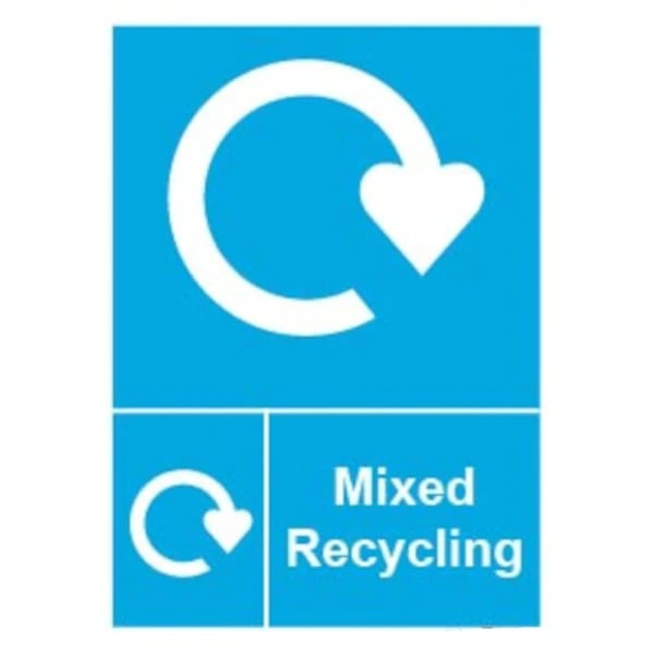 Mixed Recycling - Self Adhesive Sticker
