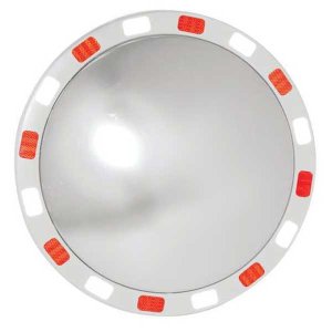 Modern Round Mirror with Reflective Border
