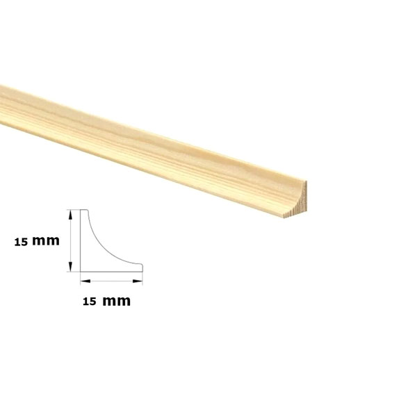 Moulding Beading Decorative Pine Scotia 2.4m Long Trim Wooden Timber Edging