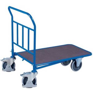 Space-Saving Nesting Platform Trolley with Fixed Back Handle