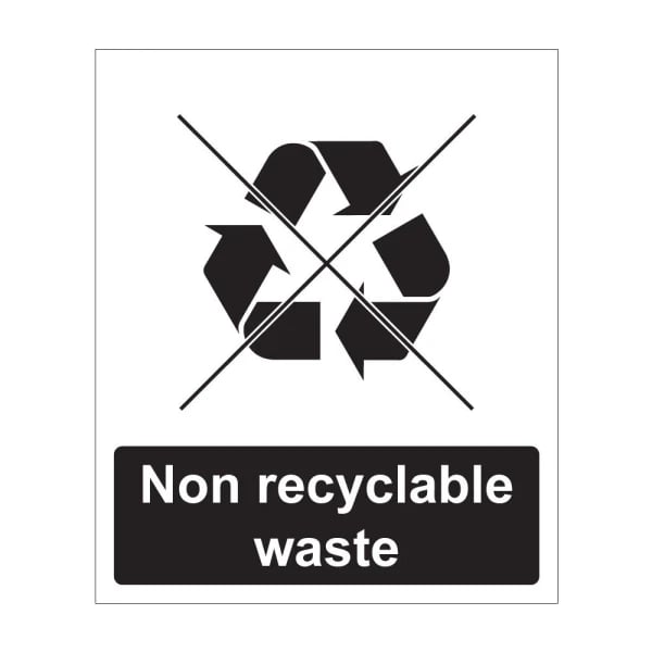 Non recyclable waste Sign