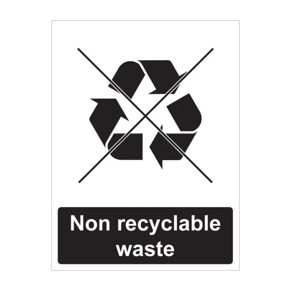 Non recyclable waste Sign