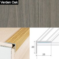 Non Slip Aluminium Wood Effect Stair Nosing Edge Trim Self Adhesive