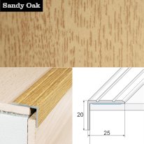 Non Slip Aluminium Wood Effect Stair Nosing Edge Trim Self Adhesive