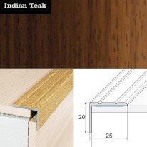 Non Slip Aluminium Wood Effect Stair Nosing Edge Trim Self Adhesive