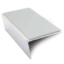 Non Slip Aluminium Stair Nosing 57mm x 32mm Commercial PVC Trim