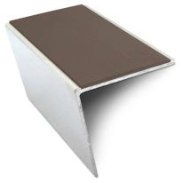 Commercial Stair Nosing 57x55mm PVC Insert Aluminium Anti Slip Trim