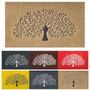 Non Slip Rubber Backing Tree of Life Welcome Mats - Entrance Decor For Outdoor