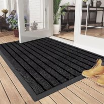 Heavy Duty Rubber Washable Rug Dirt Trapper Door Mat For Indoor Outdoor  