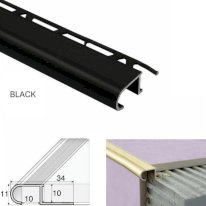 Anti-Slip Stair Nosing Edge Trim For Tile Steps 34mm x 11mm