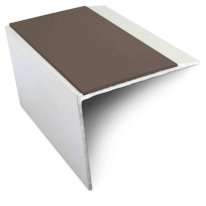 Anti Slip Stair Nosing 67mm x 55mm Aluminium Edge Trim with PVC
