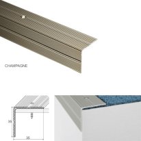 Non slip aluminium stair nosing screwfix - Champgne