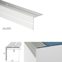 Non slip aluminium stair nosing screwfix - Silver