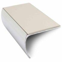 Aluminium Non Slip Commercial Stair Nosing Bullnose Edge Trim With Pvc Insert 57 x 40mm
