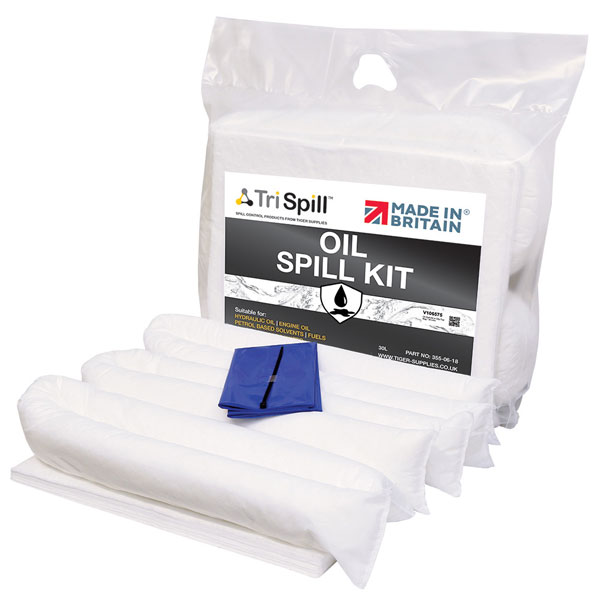 Oil Spill Kit Clip Top Bag Absorbing Oils Fuels and Solvents