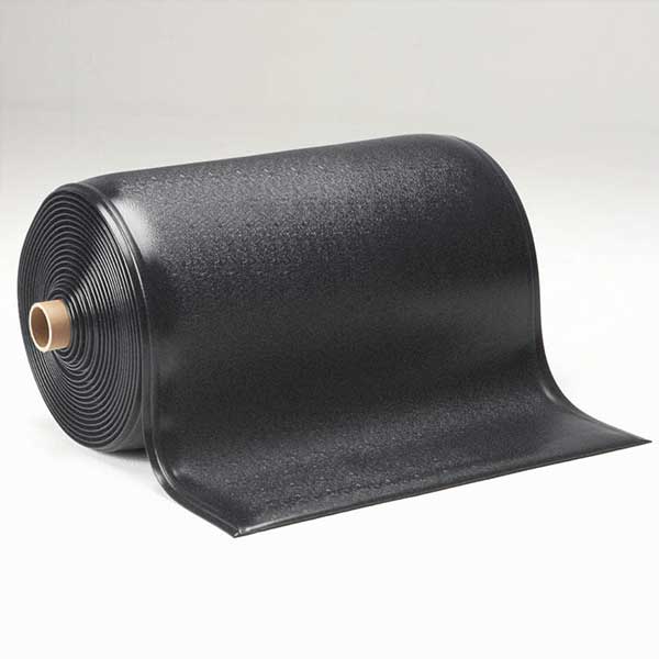 Anti-Fatigue Black Rubber Mat for Dry Indoor Area