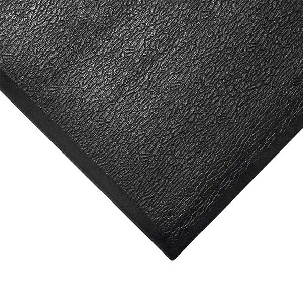 Anti-Fatigue Black Rubber Mat for Dry Indoor Area