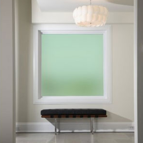 Plain Green Frosted Window Film for Modern Interiors Privacy
