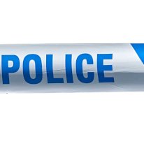 Durable Police Barrier Tape – Blue & White 75mm x 250m Roll