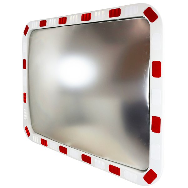 High-Visibility Rectangular Convex Polycarbonate Mirror