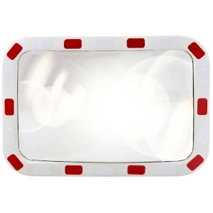 High-Visibility Rectangular Convex Polycarbonate Mirror