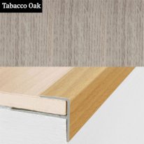 Push-In Aluminium Wood Effect Stair Nosing Edge Trim 15 x 22mm 