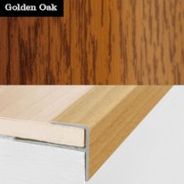 Push-In Aluminium Wood Effect Stair Nosing Edge Trim 15 x 22mm 