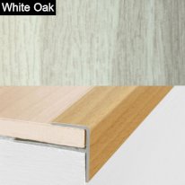 Push-In Aluminium Wood Effect Stair Nosing Edge Trim 15 x 22mm 