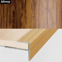 Push-In Aluminium Wood Effect Stair Nosing Edge Trim 15 x 22mm 
