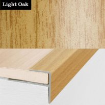 Push-In Aluminium Wood Effect Stair Nosing Edge Trim 15 x 22mm 