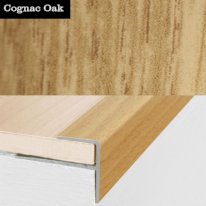 Push-In Aluminium Wood Effect Stair Nosing Edge Trim 15 x 22mm 
