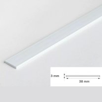 PVC 1 Metre Durable Flat Bar Architrave Cover