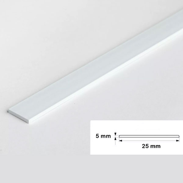 PVC 1 Metre Durable Flat Bar Architrave Cover
