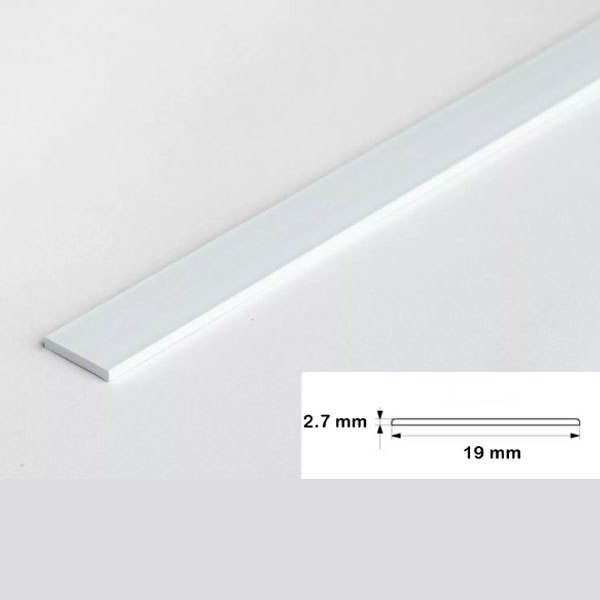 PVC 1 Metre Durable Flat Bar Architrave Cover