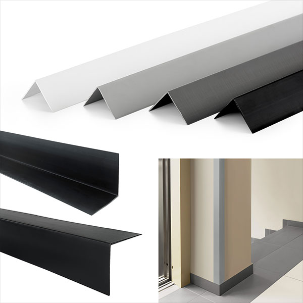 PVC Plastic 1m Long Edge Corner Wall Protective Profile 90 Degree Angle Trim 