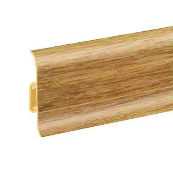 PVC Skirting Board Oak Nevada & Cable Cover with Flexible Edges Accessories
