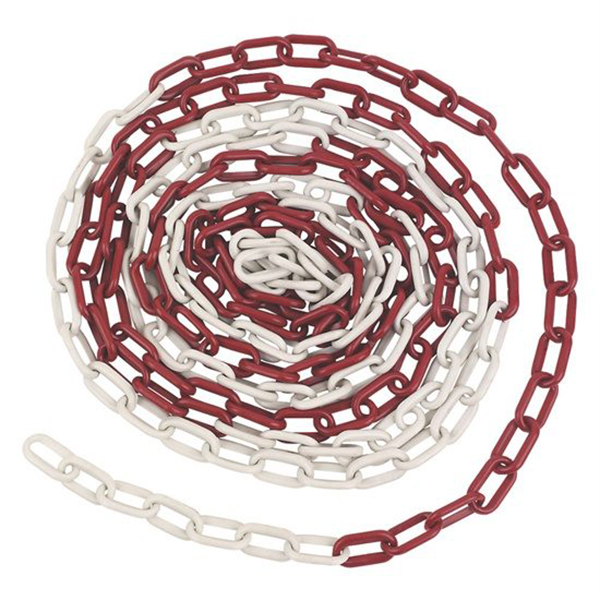 Red and White Barrier Chain for Access Control and Crowd Management
