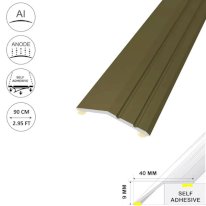 Self Adhesive Anodised Aluminium Door Floor Bar Edge Trim Threshold Ramp