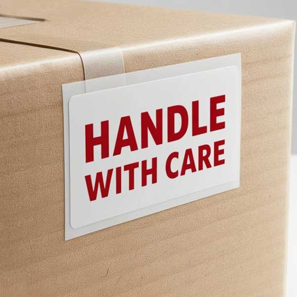 Self Adhesive Label “Handle With Care”