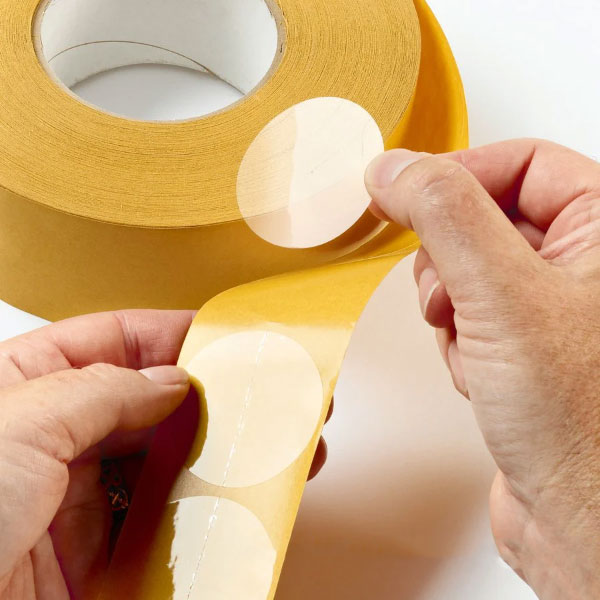 Self Adhesive Round Clear Labels for Product Labelling (2000 Per Roll)