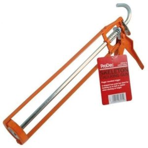Heavy duty skeleton caulking gun with U shaped iron push bar for 400ml and 310ml sealant tubes