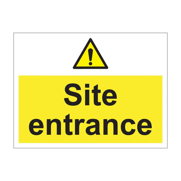Site entrance - 1mm Rigid Plastic Sign