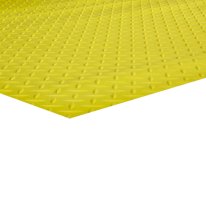 2mm Thick Durable Anti Slip Diamond Pattern Yellow Site Mat 